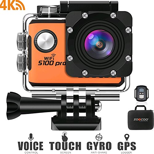 4K WiFi Action Sports Camera Cam, SOOCOO S100 Pro 20MP Touchscreen